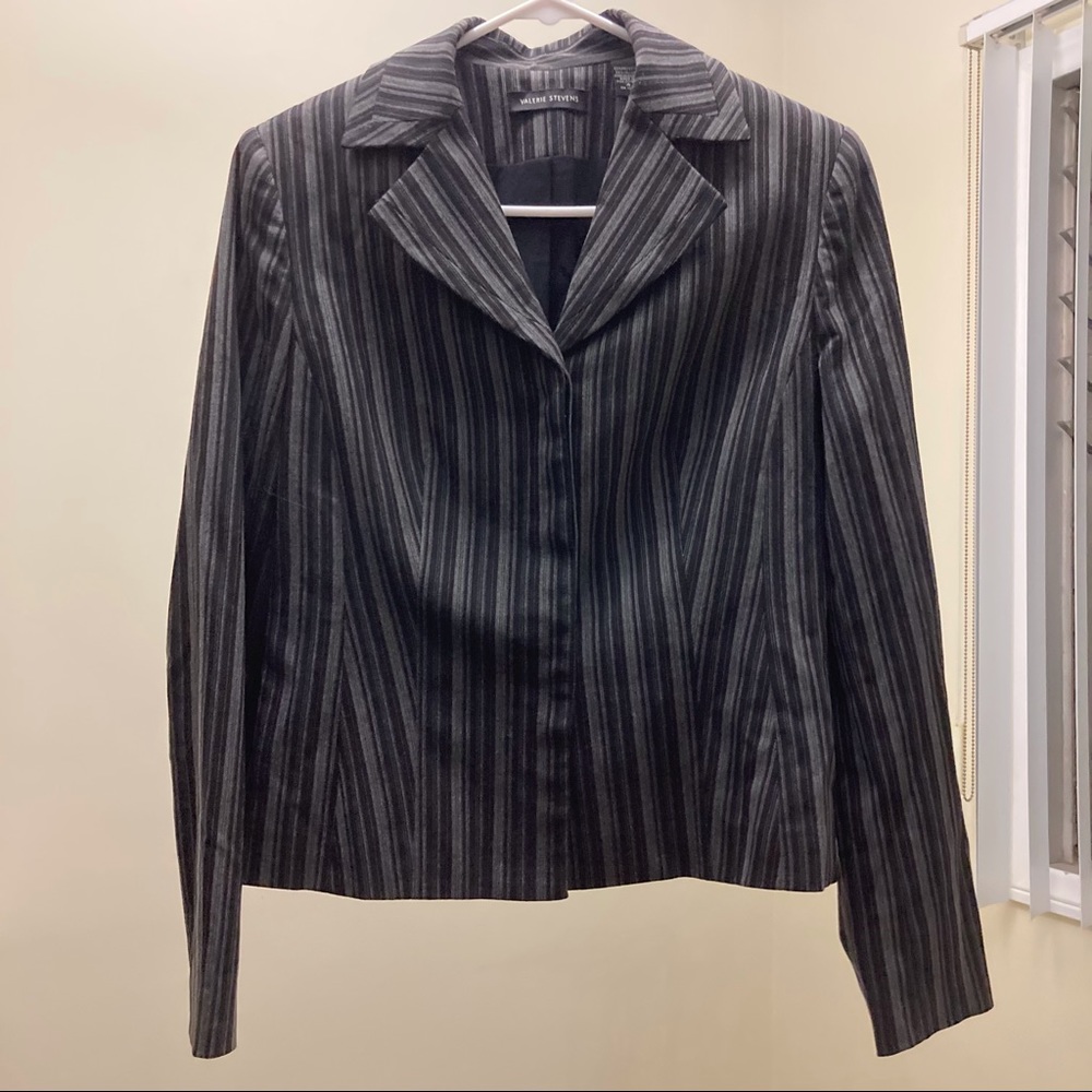 Valerie Stevens Blazer Jacket Striped
